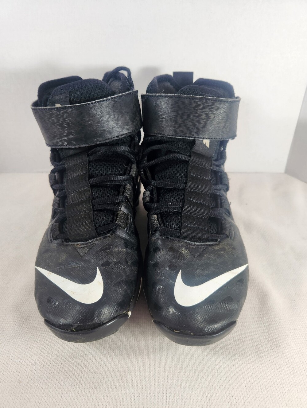 Nike Alpha Menace Football Cleats Black/White Men's US 7.5 High Top